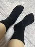 棉十三襪子男士長筒男襪中筒秋冬季商務休閑純色黑色潮長襪運動風8雙 曬單實拍圖