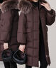 雅鹿中年媽媽羽絨服中長(cháng)款泡泡袖洋氣2025新款貴氣闊太太冬季加厚外套 咖啡色 貉子毛領(lǐng)可拆卸 L 建議【111-125斤】 曬單實(shí)拍圖