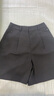 百圖betu女裝春夏新款短褲簡(jiǎn)約高腰闊腿復古百搭短褲女2403T80 深灰 XS 曬單實(shí)拍圖