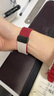 炫戴適用蘋(píng)果s11手表s10/s9表帶折疊扣硅膠apple iWatchs8/7/6/5磁吸運動(dòng)se3男女士ultra3個(gè)性拼色表帶 星光拼酒紅 適用：38/40/41/42mm表盤(pán) 曬單實(shí)拍圖