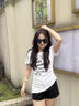 斤慕斜領(lǐng)短袖T恤女辣妹純欲風(fēng)修身顯瘦不規則設計感露肩上衣夏季新款 白色斜肩短袖 M 推薦95-110斤左右 曬單實(shí)拍圖