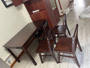 萊仕達烏金木實木餐桌椅組合長方形西餐桌家用桌YF916 1.35桌4椅 曬單實拍圖