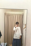 無(wú)印良品（MUJI）女式易干平紋七分袖長(cháng)上衣女士襯衫襯衣日系外套女裝25年秋季 白色 L (165/88A) 曬單實(shí)拍圖