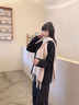 瑪麗亞·古琦（MARJA KURKI）雙面異色山羊絨圍巾女士冬季款 保暖圍脖百搭情侶款送女友禮盒裝 金色 曬單實(shí)拍圖