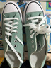 匡威（Converse）官方 All Star春上新男女運動低幫帆布鞋豆沙綠綠色A06567C A06567C 42 曬單實拍圖