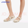 迪卡儂（DECATHLON）涼鞋女洞洞鞋夏平底包頭涼鞋沙灘鞋涉水鞋柔軟舒適SBT 米色 35-36碼_女款 曬單實(shí)拍圖