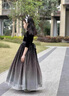 迪士尼（Disney）女童禮服兒童管弦樂(lè )大小提琴鋼琴演出服大合唱小主持人公主裙秋冬 熱售黑色 150 身高140-150cm年齡9-10歲 曬單實(shí)拍圖