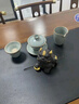 冬霧紫砂貔貅茶寵擺件可養吸財精品茶玩茶桌高檔茶臺裝飾茶具茶盤(pán)配件 【禮盒裝】描金招財貔貅 曬單實(shí)拍圖