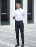 花花公子（PLAYBOY）長(zhǎng)袖襯衫男襯衣免燙抗皺彈力春秋季男士商務(wù)休閑正裝純色帥氣男裝 8066白色有口袋長(zhǎng)袖 XL 曬單實(shí)拍圖