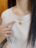 寶若嵐黃金吊墜八寶羅盤福字蓮花足金掛墜項鏈生日禮物送女朋友老婆 豆豆禮盒 單拍不發(fā)貨 曬單實拍圖