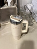 STANLEY巨無(wú)霸吸管杯水杯杯子大容量不銹鋼保溫杯887ML-米白色七夕禮物 曬單實(shí)拍圖