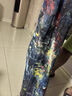 MAYBEYOND牛仔褲男女春秋季涂鴉褲子男潮流鴛鴦休閑長褲MN03深藍XL 曬單實拍圖