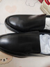 皮爾卡丹（pierre cardin）男鞋經(jīng)典商務(wù)正裝套腳頭層牛皮耐穿耐磨型緩震底皮鞋男商場(chǎng)同款 黑色 39 曬單實(shí)拍圖