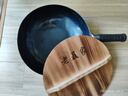 老聶家章丘鐵鍋不粘鍋炒鍋手工鍛打傳統老式家用炒菜鍋手打無(wú)涂層不粘鍋 老師傅五萬(wàn)錘鍛打（烤藍） 34cm 曬單實(shí)拍圖