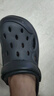 名創(chuàng)優(yōu)品（MINISO）洞洞鞋男士夏季外穿防滑厚底eva踩屎感涼鞋防臭海邊沙灘包頭拖鞋 曬單實拍圖