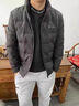 萊詩(shī)伯特（Lansboter B）高端男裝品牌輕薄羽絨服男士2025新款秋冬青中年休閑立領(lǐng)保暖外套 灰色 L 175 曬單實(shí)拍圖