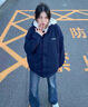 格斯嵐帝雙面穿羊羔絨棉衣男冬季2025新款加絨棉服外套潮牌寬松連帽棉襖子 黑色 XL 曬單實(shí)拍圖
