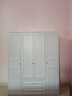 豫獅力歐式鋼制衣柜奶油風(fēng)家用臥室無(wú)甲醛收納柜鐵藝衣櫥儲物柜兒童衣柜 四門(mén)中二抽-高2000*長(cháng)1600*深550mm 曬單實(shí)拍圖