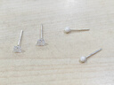 歐畫(huà)純銀耳釘999足銀養耳洞睡覺(jué)免摘耳棒輕奢小眾簡(jiǎn)約百搭銀耳環(huán)耳飾 S999銀簡(jiǎn)約百搭耳釘【四爪+圓珠+磨砂款】 曬單實(shí)拍圖