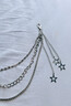 DUTRIEUX腰鏈 鏈條星星裝飾腰鏈褲鏈子配飾男女情侶款嘻哈個(gè)性腰鏈  銀色 曬單實(shí)拍圖