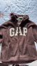 GAP女裝貼布繡花logo仿羊羔絨連帽衛(wèi)衣外套600757 棕色 170/88A(L)亞洲尺碼 曬單實(shí)拍圖