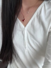 老凰祥18K玫瑰金小裙子項鏈女扇形鑲鉆吊墜鎖骨鏈彩金送女友禮物 玫瑰金麒麟紅葫蘆項鏈送精美禮盒 曬單實(shí)拍圖