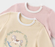 babylove寶寶保暖內(nèi)衣套裝秋冬季打底衣服居家睡衣嬰兒高腰護(hù)肚秋衣秋褲 曬單實拍圖