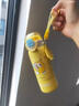 蛋仔兒童保溫杯316L不銹鋼男童幼兒園小學(xué)生女上學(xué)吸管水杯壺子 蛋小黃380ml［吸管+直飲+小杯蓋］ 曬單實(shí)拍圖
