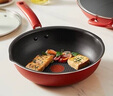 特福（Tefal）炒鍋家用不粘鍋平底炒鍋28cm炒鍋電磁爐燃氣灶通用有鈦 曬單實(shí)拍圖