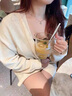 OIDSG老鳳凰999足銀9999純銀項鏈女款2025新款輕奢小眾設計感鎖骨鏈送 白色愛(ài)心吊墜配雪花鏈一套價(jià) 曬單實(shí)拍圖