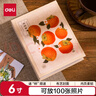 得力(deli)相冊影集 6寸100入家庭相冊情侶旅行相冊本紀念冊?xún)和砷L(cháng)記錄冊 柿子款PQ858 曬單實(shí)拍圖