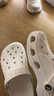 卡駱馳（CROCS）貝雅兒童洞洞鞋男女童戶(hù)外包頭沙灘鞋拖鞋/207013/207012 白色-100 35 (215mm) 曬單實(shí)拍圖