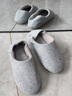 merdor日式包跟拖鞋女秋冬季室內居家用軟底靜音月子鞋木地板專(zhuān)用棉拖鞋 灰色 42-43 曬單實(shí)拍圖