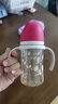 貝親奶瓶ppsu 防脹氣奶瓶 嬰兒奶瓶 大容量寬口徑耐摔雙把手 240ml 6-9月 貓頭鷹+重力球 曬單實(shí)拍圖