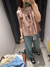 UR2025夏季新款女裝休閑抽繩刺繡圖案牛仔長(cháng)褲UYL850105 藍色 26 曬單實(shí)拍圖