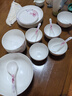 華光國瓷 碗盤餐具套裝 抗菌骨瓷餐具碗碟套裝 喬遷結(jié)婚送禮 花好月圓 【適用4人】抗菌禮盒裝 22頭 曬單實拍圖