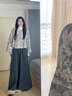 妍莉芬（yanlifen）新中式富家千金穿搭衣服休閑套裝女裝2025年秋季新款國風(fēng)外套褲子 灰色外套+褲子套裝 L 【建議100-120斤】 曬單實(shí)拍圖
