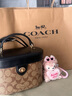 蔻馳（COACH）女包 KAY CROSSBODY 盒子包單肩斜挎手提包七夕情人節(jié)送女生禮物 卡其配黑色78277IMCBI 曬單實(shí)拍圖
