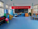 倍典【純色】pvc塑膠地板幼兒園商場(chǎng)美容院家用耐磨防水防滑環(huán)保地膠 淺藍2.0mm【一平方】色號110 曬單實(shí)拍圖