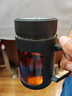 玻璃水杯商務(wù)杯大容量男女生帶蓋泡茶杯家用含茶隔把手杯 商務(wù)把手杯黑色 500ml 1只 曬單實(shí)拍圖