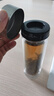 高硼硅雙層玻璃杯大容量泡茶杯茶水分離安全無(wú)毒隔熱杯車載水杯商 雙層加厚銀色蓋千層直筒 350ml 1只 曬單實(shí)拍圖