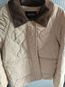 UR【HOT】2025冬季新款女裝琥珀流光風(fēng)撞色翻領(lǐng)棉服UWM150051 咖棕 (偏寬松) XS 曬單實(shí)拍圖