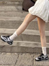 斐樂（FILA）【楊冪同款】女鞋芭蕾2老爹鞋2025夏季新款跳跳德訓(xùn)休閑運(yùn)動(dòng)鞋 星白/太空銀-GS 40 曬單實(shí)拍圖