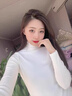 浪莎半高領(lǐng)打底衫女春秋內(nèi)搭2025新款洋氣白色堆堆領(lǐng)修身長袖顯瘦上衣 白色 （堆堆領(lǐng)） 均碼 【適合80-135斤】 曬單實(shí)拍圖