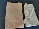babylove女寶寶內(nèi)衣套裝春秋款純棉打底睡衣女童甜美分體家居服秋衣秋褲 曬單實拍圖