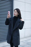 皮爾卡丹（pierre cardin）黑色雙面羊絨大衣女短款2025年新款秋冬季西裝領(lǐng)氣質(zhì)顯瘦毛呢外套 黑灰色 XL 曬單實拍圖