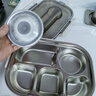 歐樂多304不銹鋼飯盒微波爐飯盒保溫分格便當(dāng)盒學(xué)生上班族大容量餐盒 304密封飯盒黑白色（配餐具袋子） 曬單實拍圖