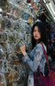佐敘純欲風長袖t恤女2025夏新款設計感網(wǎng)紗印花微透扎染薄款內搭上衣 藍色 M （95-110斤） 曬單實拍圖
