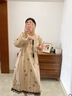 妮狄婭睡衣睡裙女秋季長(cháng)袖柔軟棉質(zhì)高檔復古中長(cháng)裙春秋季法式氣質(zhì)家居服 燕麥卡其色TF25327 M (160) 【參考體重85-105斤】 曬單實(shí)拍圖