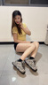 Cmxvz Kabot老爹鞋女士2025新款夏季時(shí)尚百搭休閑運動(dòng)鞋透氣復古厚底老爹鞋 灰色 37 曬單實(shí)拍圖